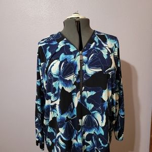Alfani zippered front Blouse